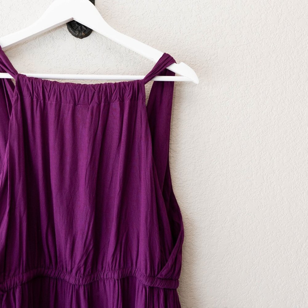 Swimsuits For All Purple Rayon Dress Womens 10/12 Sleeveless V Neck Cover Up - Picture 12 of 14